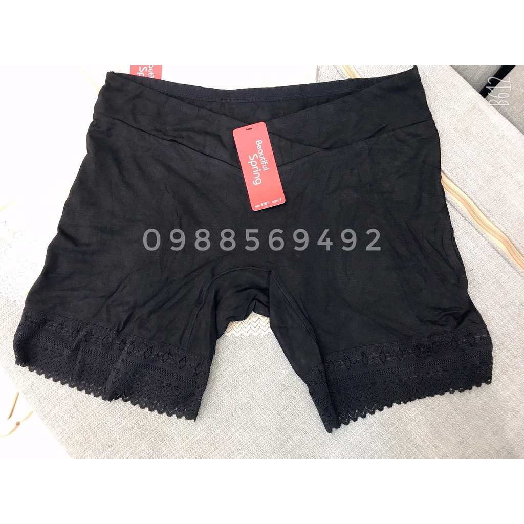 Quần mặc trong váy GuMe cạp chéo, dành cho bà bầu, hàng loại 1 cotton 100%, 2 màu đen và da, freesize