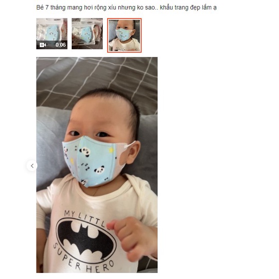Khẩu trang 3D họa tiết đáng yêu cho bé trai bé gái