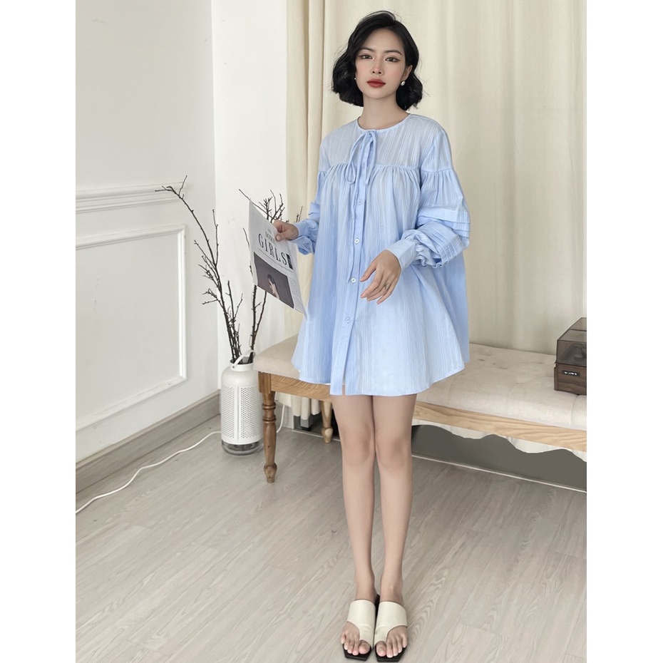 Áo sơ mi dáng rộng chất xô , Peace House Clothing