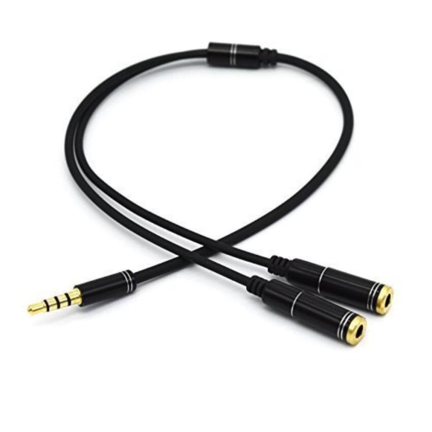 Cáp Jack Chia Tai Nghe Từ 1 Cổng 3.5 Thành 2 Cổng 3.5 Micro và Audio Riêng Biệt Loại Đẹp