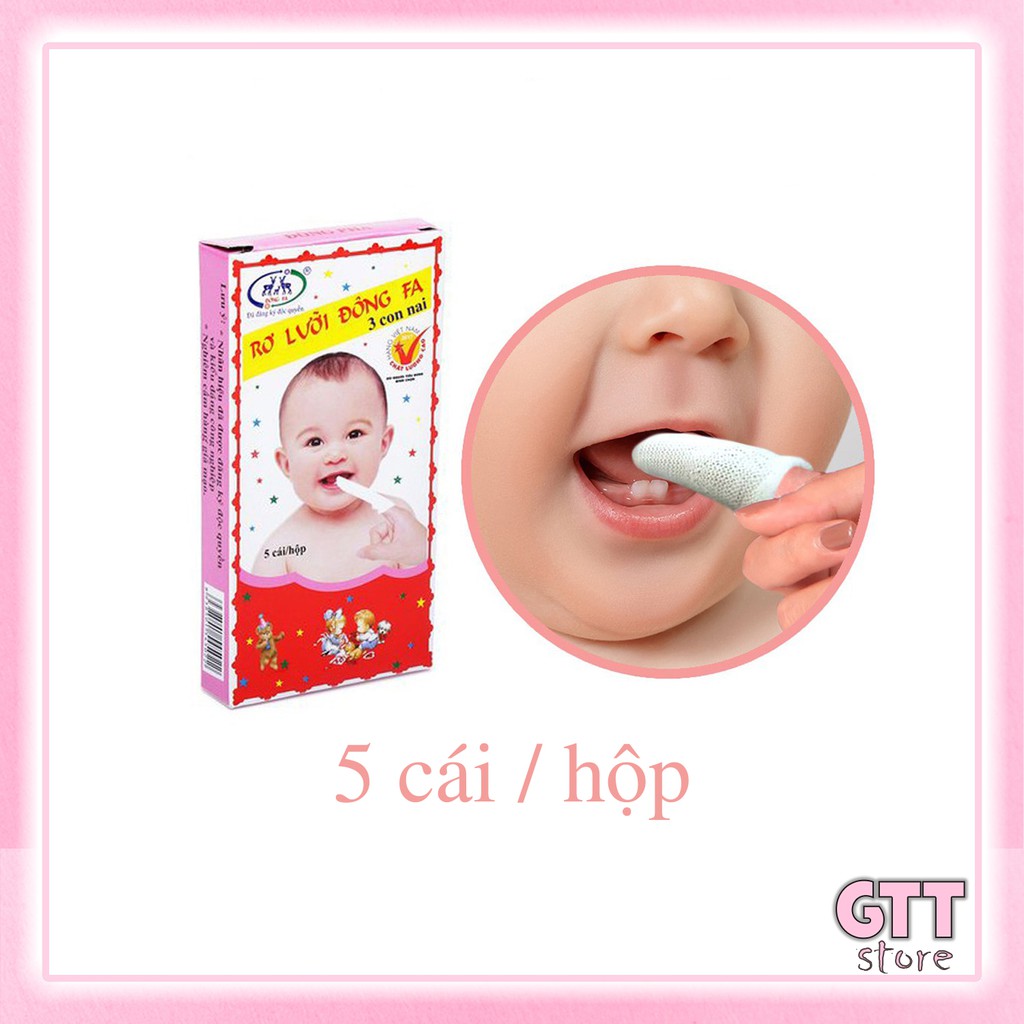 Rơ lưỡi cho bé tưa lưỡi Đông Fa vệ sinh lưỡi miệng cho trẻ sơ sinh chống biếng ăn RL01