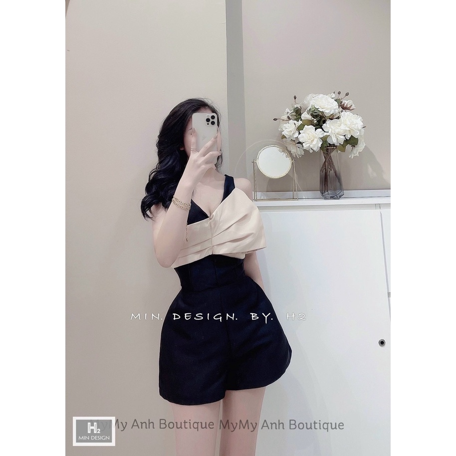 Jumpsuit Nữ Xinh ⚡𝙎𝙄𝙀̂𝙐 𝙎𝘼𝙇𝙀⚡ Jum Đùi 2 Dây Kết Nơ Ngực Thời Trang Dành Cho Nữ - 65171