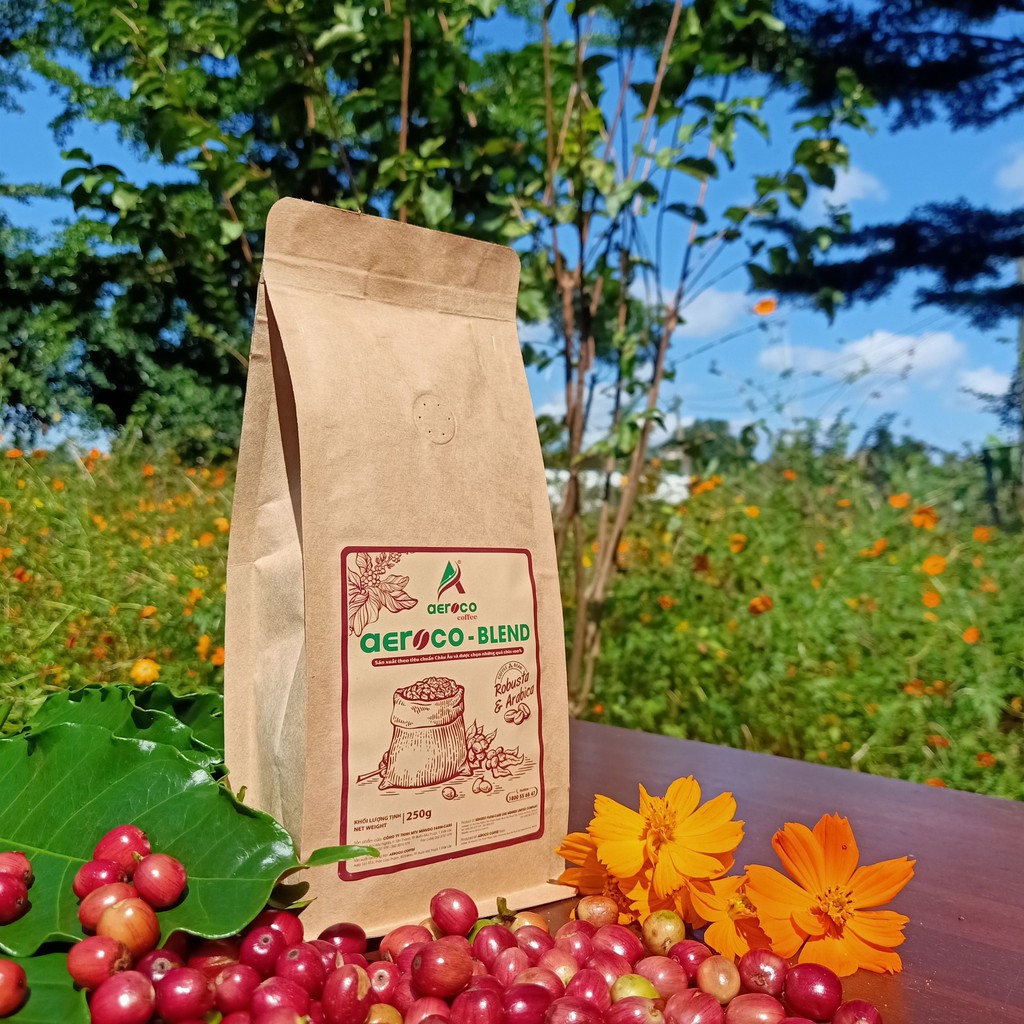 Cafe nguyên chất cà phê phin BLEND AEROCO COFFEE nguyên chất 100% gói 250g | BigBuy360 - bigbuy360.vn