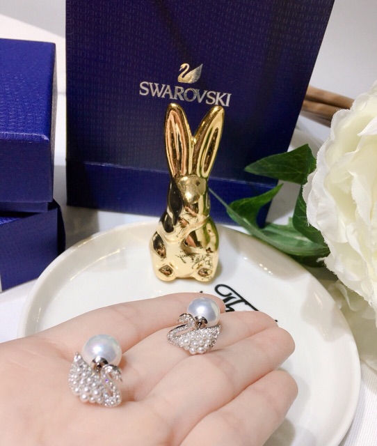 SALE SALEHoa_tai_Swarovski thiên nga bạc (sale đồng giá 400k)