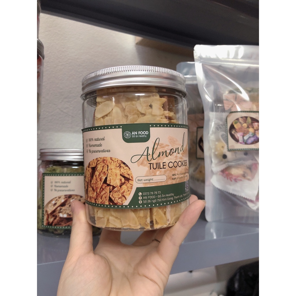 Bánh ngói hạnh nhân dinh dưỡng dành cho người ăn kiêng và mẹ bầu AN FOOD 250g