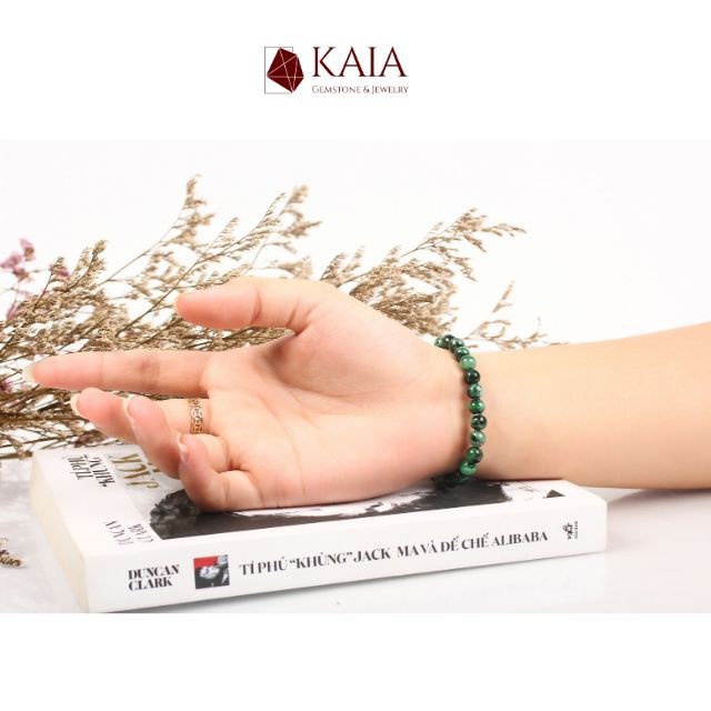 Vòng tay chuỗi hạt cẩm thạch xanh vân lý 6 - 7 li - KAIA
