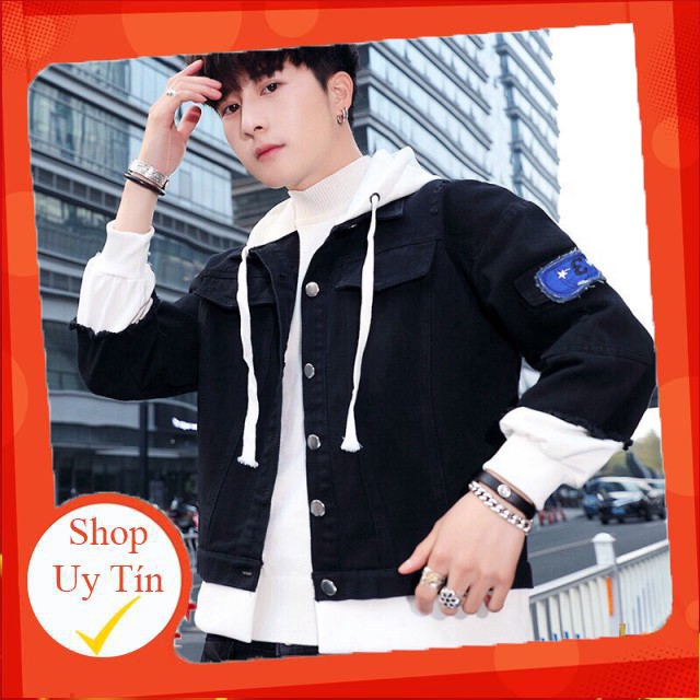 Áo Khoác Jean Nam Liền Mũ Có Nón Nam Nữ Đẹp Cao Cấp ⚡️⚡️FREESHIP+ QUÀ TẶNG⚡️Áo Rin Xu hướng Hot hiện nay- QSTORE0
