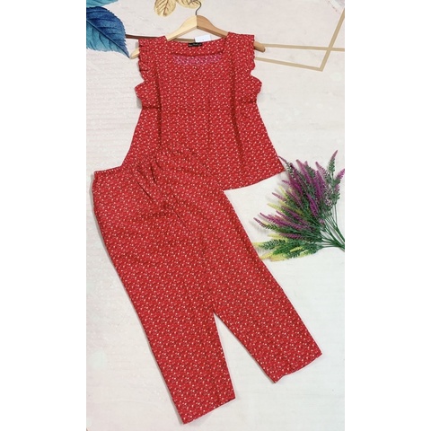 Đồ bộ nữ tay cánh tiên 💞FREESHIP💞 quần 9 tấc vải lụa mềm, mịn, mặc mát hợp thời trang.