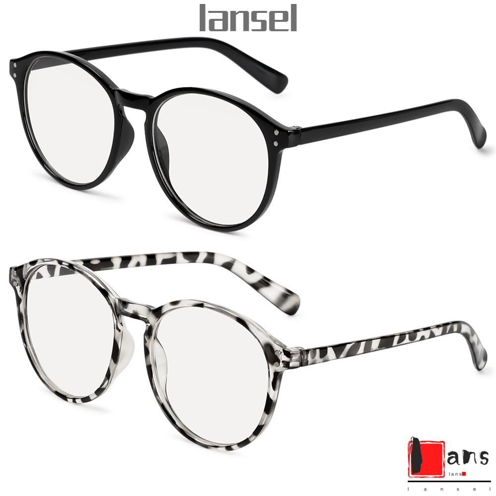 Kính Mắt Gọng Tròn Màu Đen Chống Tia UV Phong Cách Vintage Thời Trang Unisex 1.0~4.0