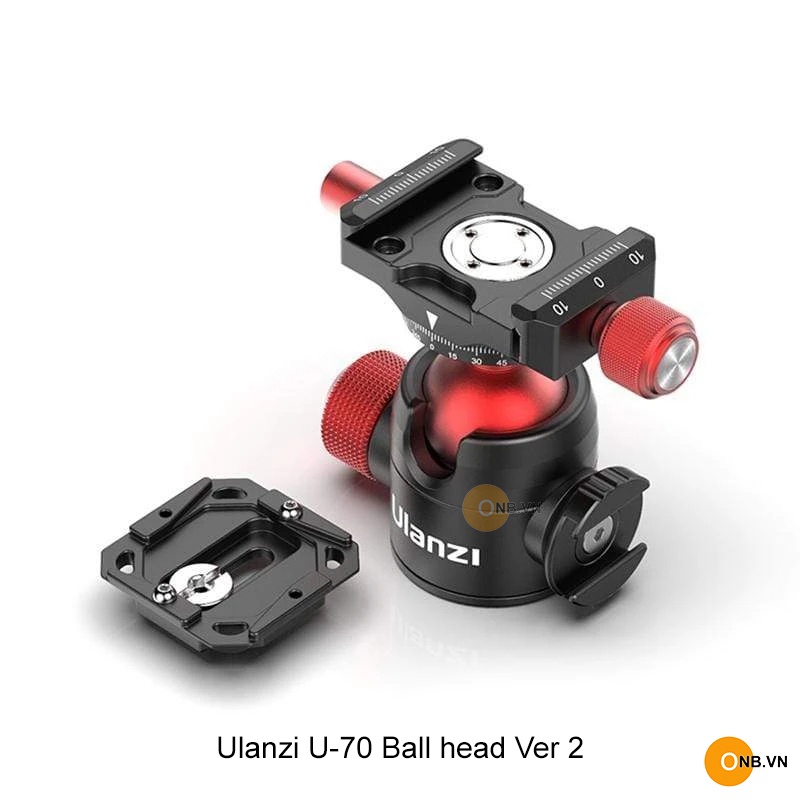 Ulanzi U-70 Ball Head kim loại gắn cho Tripod máy ảnh Ver 2022 mẫu mới