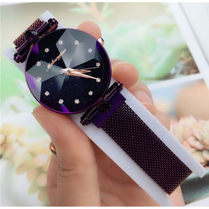 [ Big Sale Mua 1 Nhận 4] Đồng Hồ Nữ Khoá Nam Châm Cao Cấp Mobangtuo 2018 Chính Hãng Đính Đá Hai Bên Dây Sang Trảnh | BigBuy360 - bigbuy360.vn
