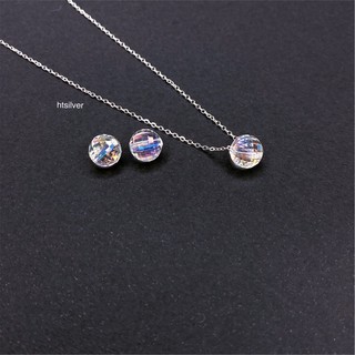 Dây Chuyền Bạc 925 mặt pha lê bắt sáng lung linh