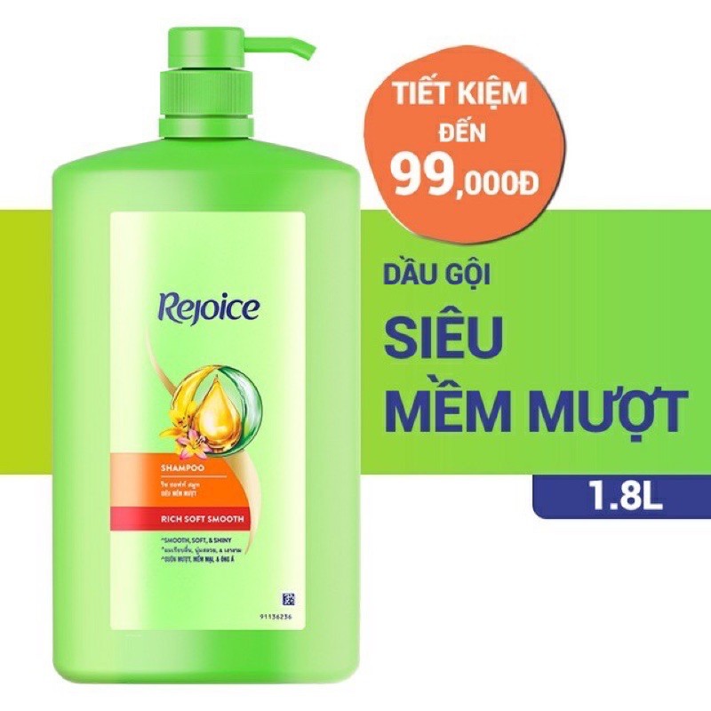 DẦU GỘI ĐẦU REJOICE 1.8L