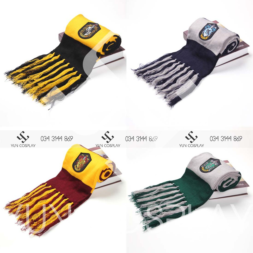 Khăn choàng len Harry Potter |  | 4 nhà Gryffindor Slytherin Ravenclaw Hufflepuff