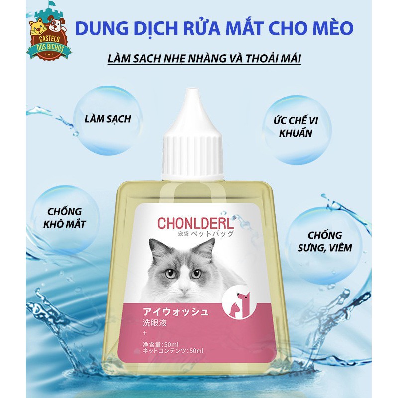 DUNG DỊCH NHỎ VỆ SINH MẮT CHO MÈO CAO CẤP CHÍNH HÃNG