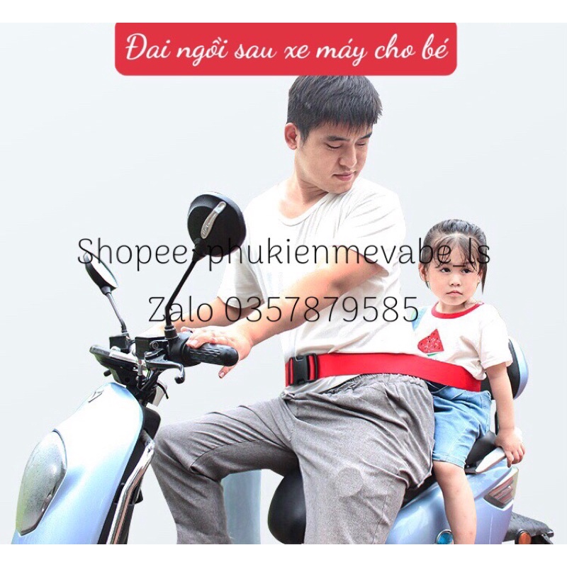 Đai an toàn cho bé ngồi sau xe máy, xe máy điện( trên 4 tuổi)