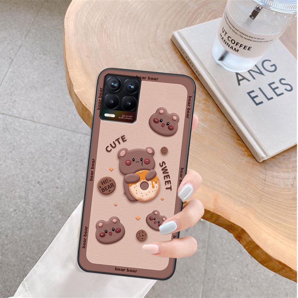Ốp lưng Realme 8 / 8 PRO in hình Gấu nâu - hồng, Gấu Be@rick  cực CUTE, DỄ THƯƠNG