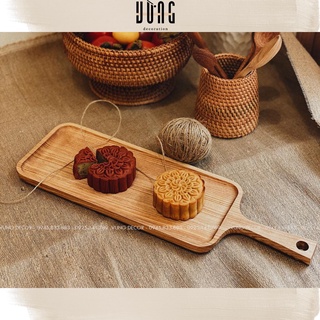 Khay Gỗ Đĩa Gỗ VỪNG DECOR - Khay Gỗ Đựng Đồ Ăn, Bánh Kẹo, Gỗ Tần Bì Màu Sáng - Hàng VNXK [ FreeShip - Giảm 10k Đơn 0đ ].