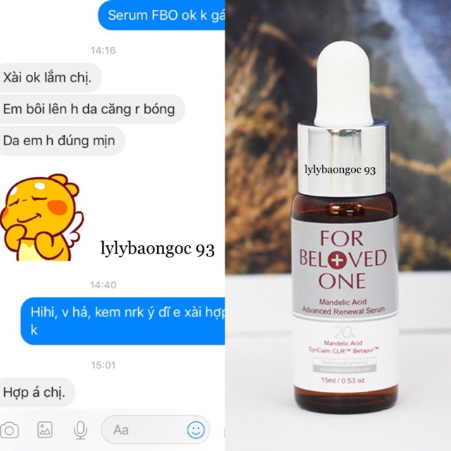 Tinh chất Mandelic acid giảm mụn, ngừa thâm - hãng For Beloved One