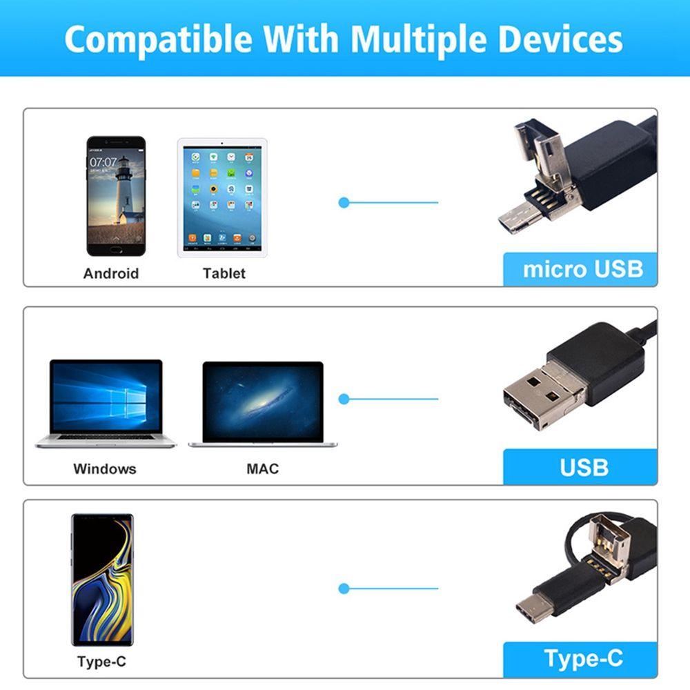 Dây Cáp USB Nội Soi 3 Trong 1 Tylor1 IP67 HD Chống Nước