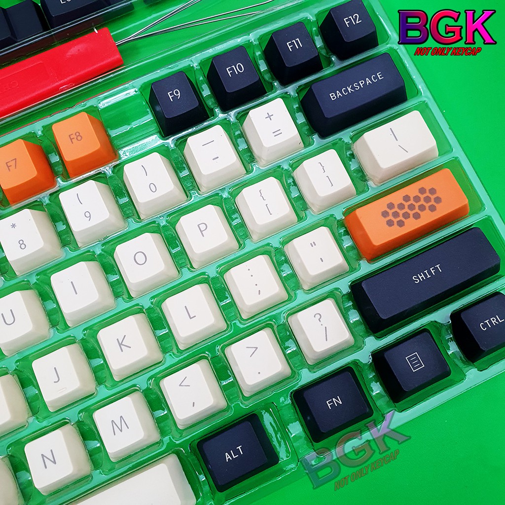 Bộ Keycap Carbon 140 nút Thick PBT OEM Profile Lazer Cần được layout 68,84,98..v..v