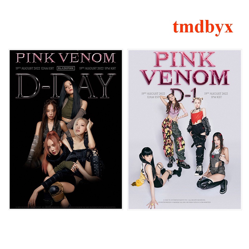 Set 2 Tấm Áp Phích Dán Tường In Hình Nhóm Nhạc BLACKPINK