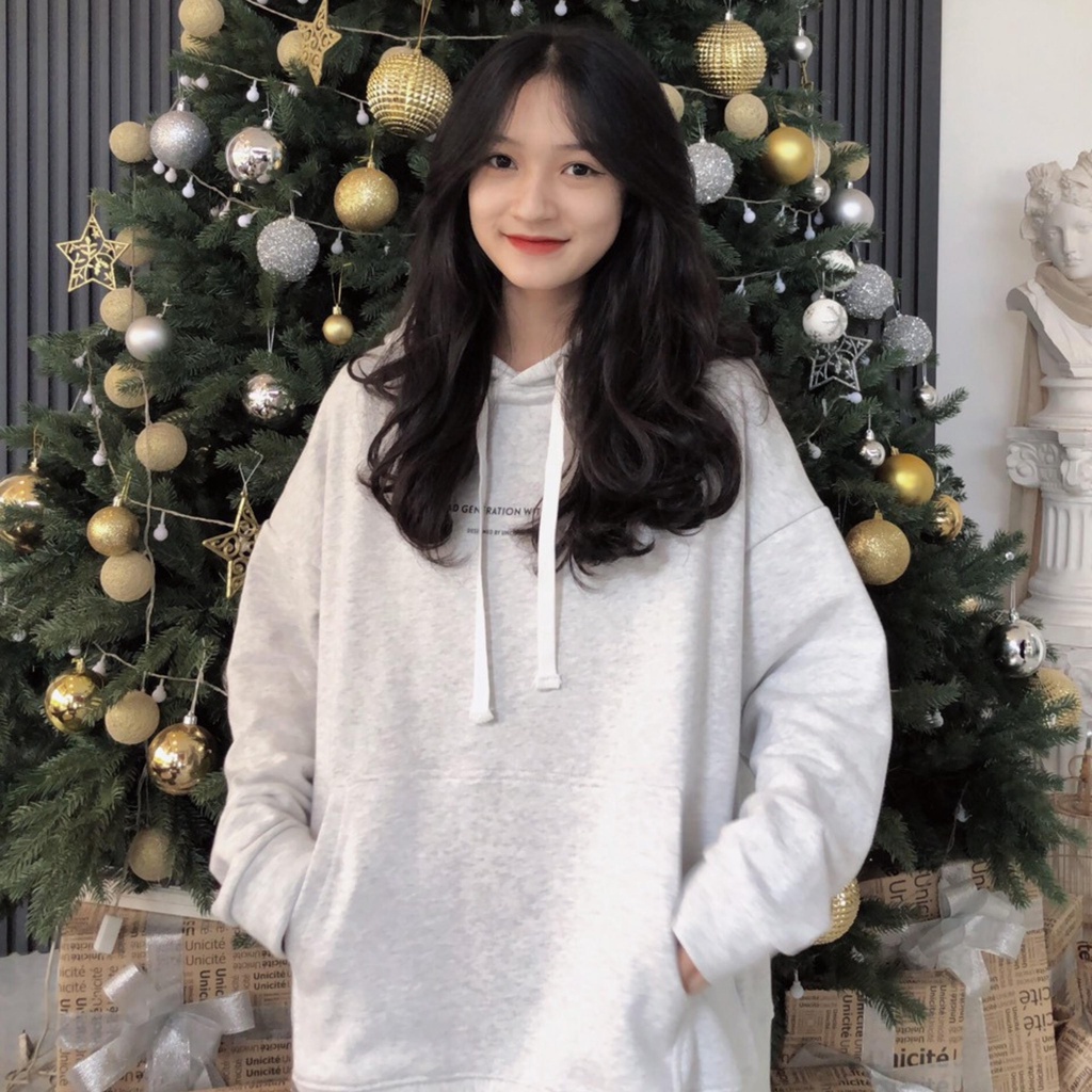 (Có clip) Áo hoodie nỉ bông DEUNCOOL BASIC ver 1.0 - Màu Grey Light - 100% cotton mềm mịn cho nam nữ - ẢNH THẬT | BigBuy360 - bigbuy360.vn