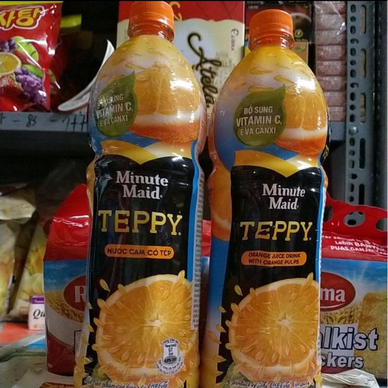 Nước Cam Teppy Minute Maid chai 1l