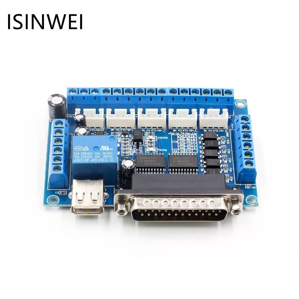Bảng mạch động cơ bước Mach3 5 trục CNC có dây cáp USB