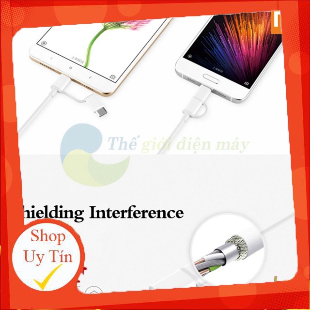 [SALEOFF] Dây sạc Xiaomi 2 trong 1 Micro Usb và type C 1m SJX02ZM - shop Thế giới điện máy ..