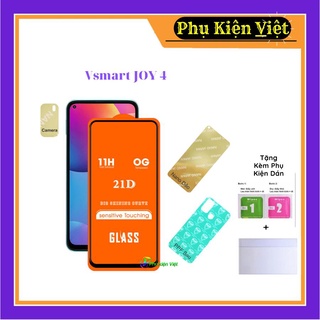 Kính Cường lực Full màn hình + dán bảo vệ camera Vsmart Joy 4 + PPF /A653/phukienviet