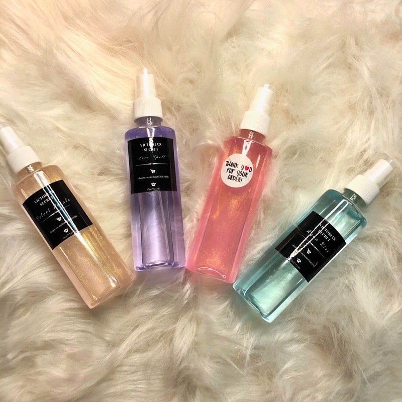 🌸 Xịt Thơm Body mist Victoria ’s Secret  🌸🌸Aqua Kiss, Love Spell, Velvet Petals, Amber