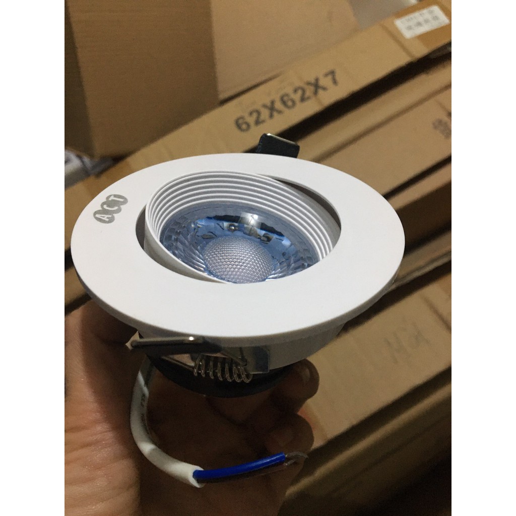 Đèn âm trần 5w lỗ khoét 76mm BH 2 Năm