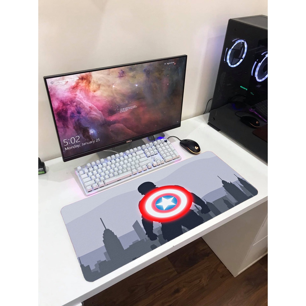Lót chuột Captain America biệt đôi Avengers hình in cực nét, bo viền chắc chắn