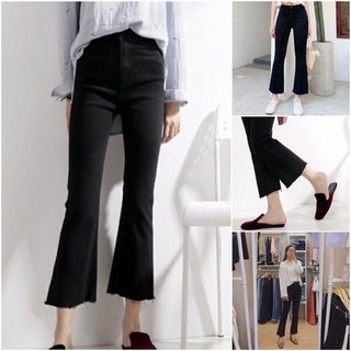 Quần Jeans đen ống loe co giãn 4 chiều