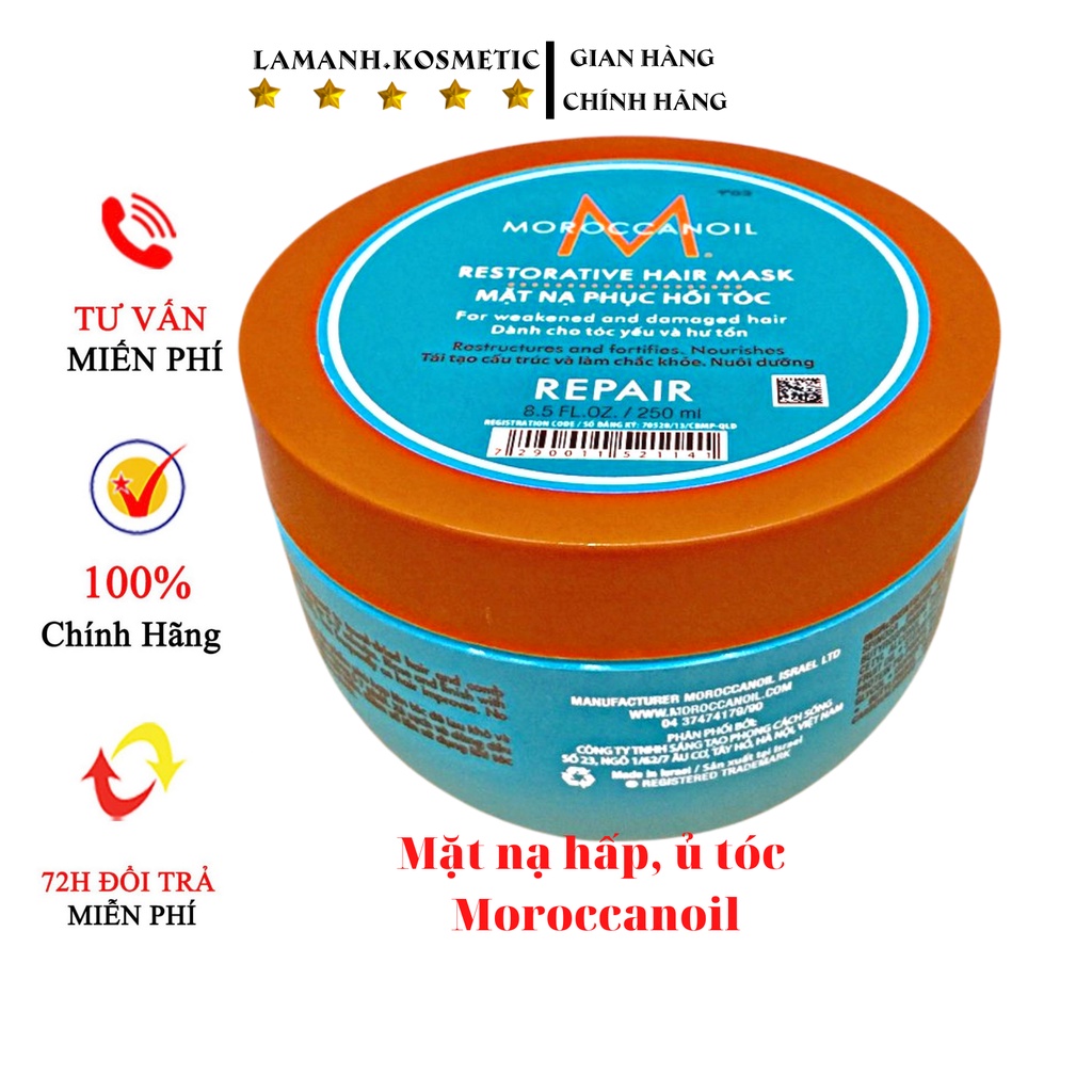 Ủ toc MOROCCANOIL  phục hồi tóc kem ủ hấp tóc MOROCCANOIL ủ tóc tại nhà hiệu quả hũ 250ML - 500ml