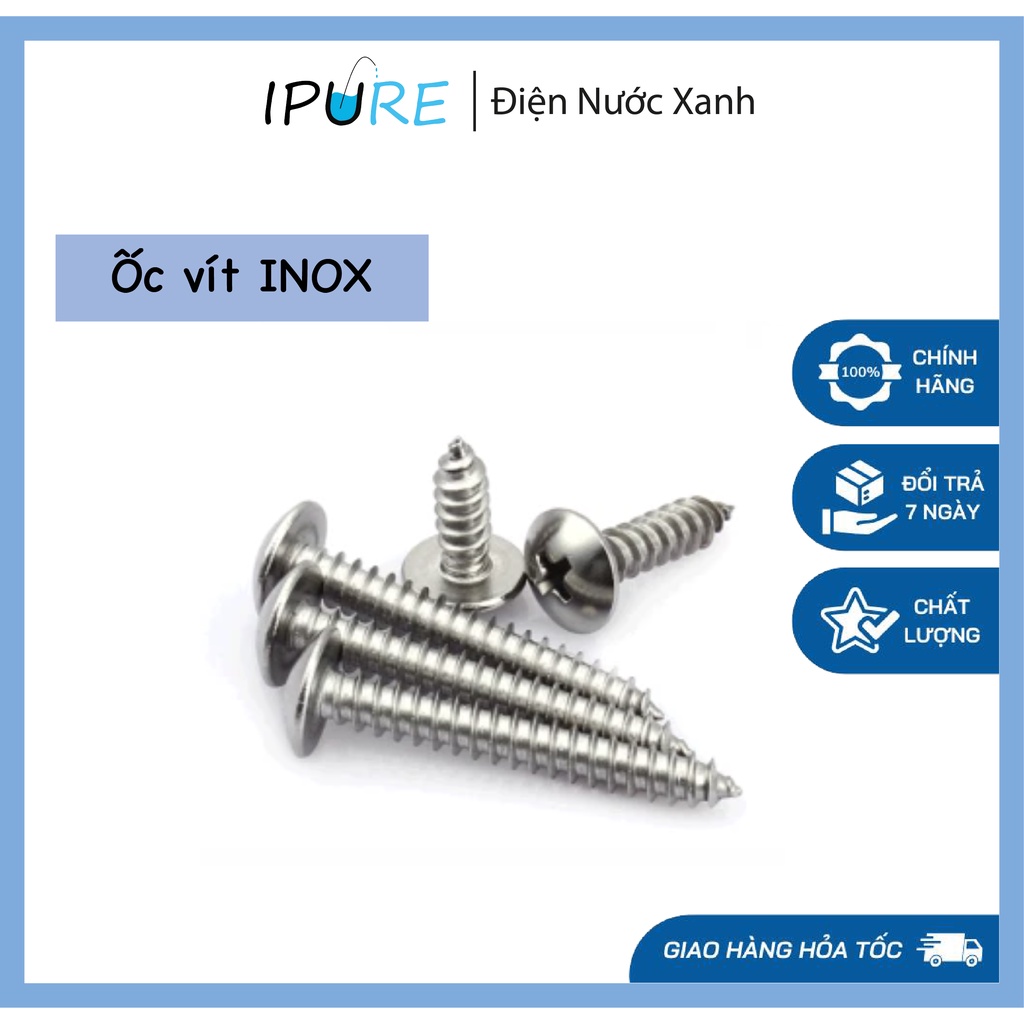 Ốc Vít INOX Chữ Thập Đầu Dù Lớn Đầu Dẹp  Ốc Vít Tự Khoan Nấm Đầu Tròn Đầu Ô Lớn Ốc Vít Gỗ M4 20mm