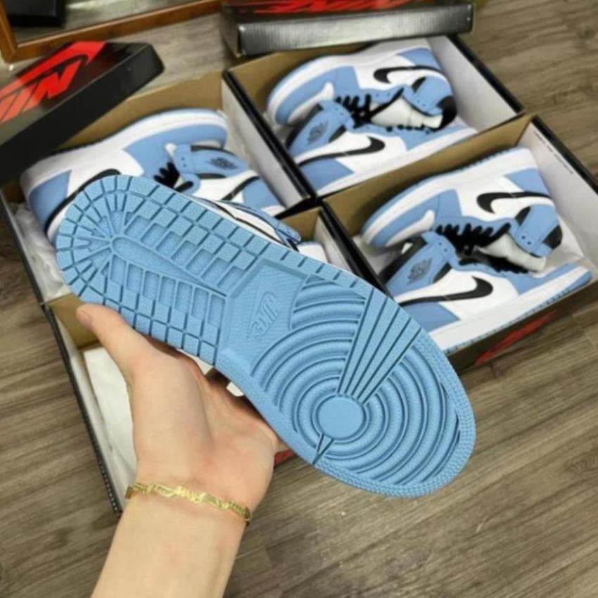 Giày thể thao air Jordan Xanh Dương  cổ cao nam nữ full box bill