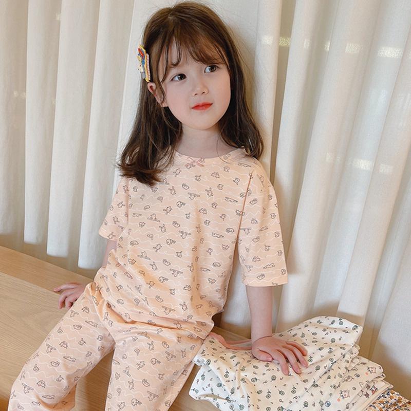 Bộ đồ mặc ở nhà phong cách Hàn Quốc sành điệu cho bé gái
