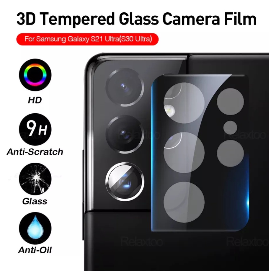 Set 2 Kính Cường Lực 3d Bảo Vệ Camera Sau Cho Samsung Note 20 S20 S21 Ultra Plus S21Plus S21Ultra