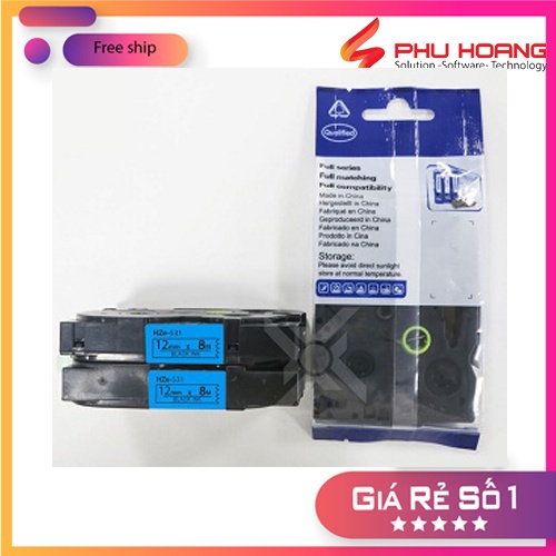 Băng nhãn Brother Nhãn in Hze-FX231 , 12mm*8m, chữ đen nền trắng, Black on White, siêu dẻo