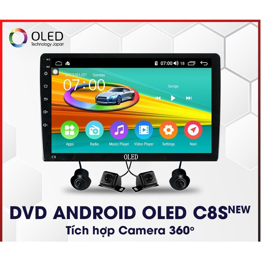 Màn hình Android ô tô Oled C8S (3-32)