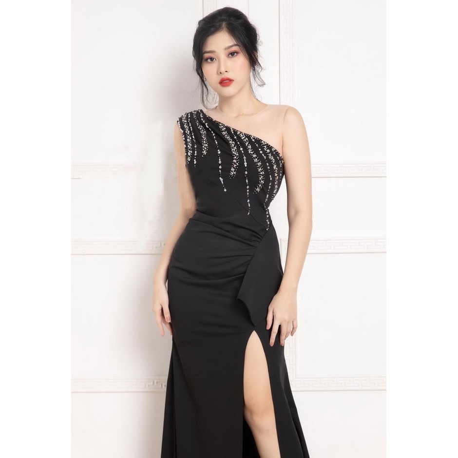 Đầm váy dạ hội dư tiệc xẻ tà cực sexy 2353 (có ảnh chụp thật)
