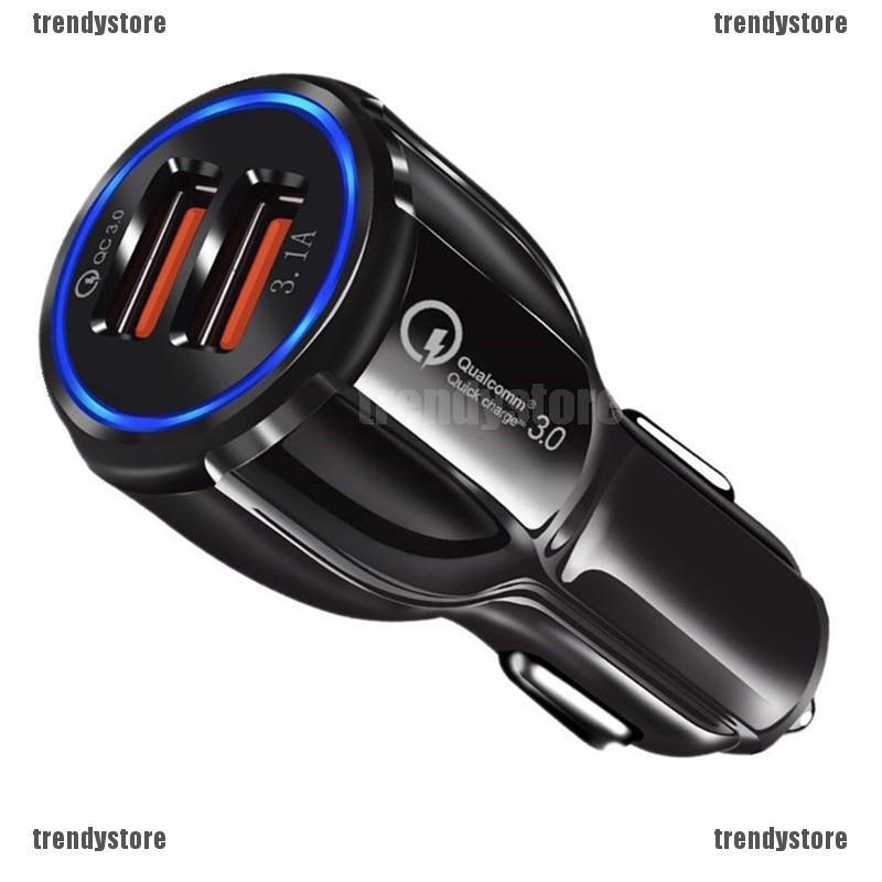 Tẩu sạc nhanh cho xe hơi 2 cổng Qualcomm QC USB 3.0