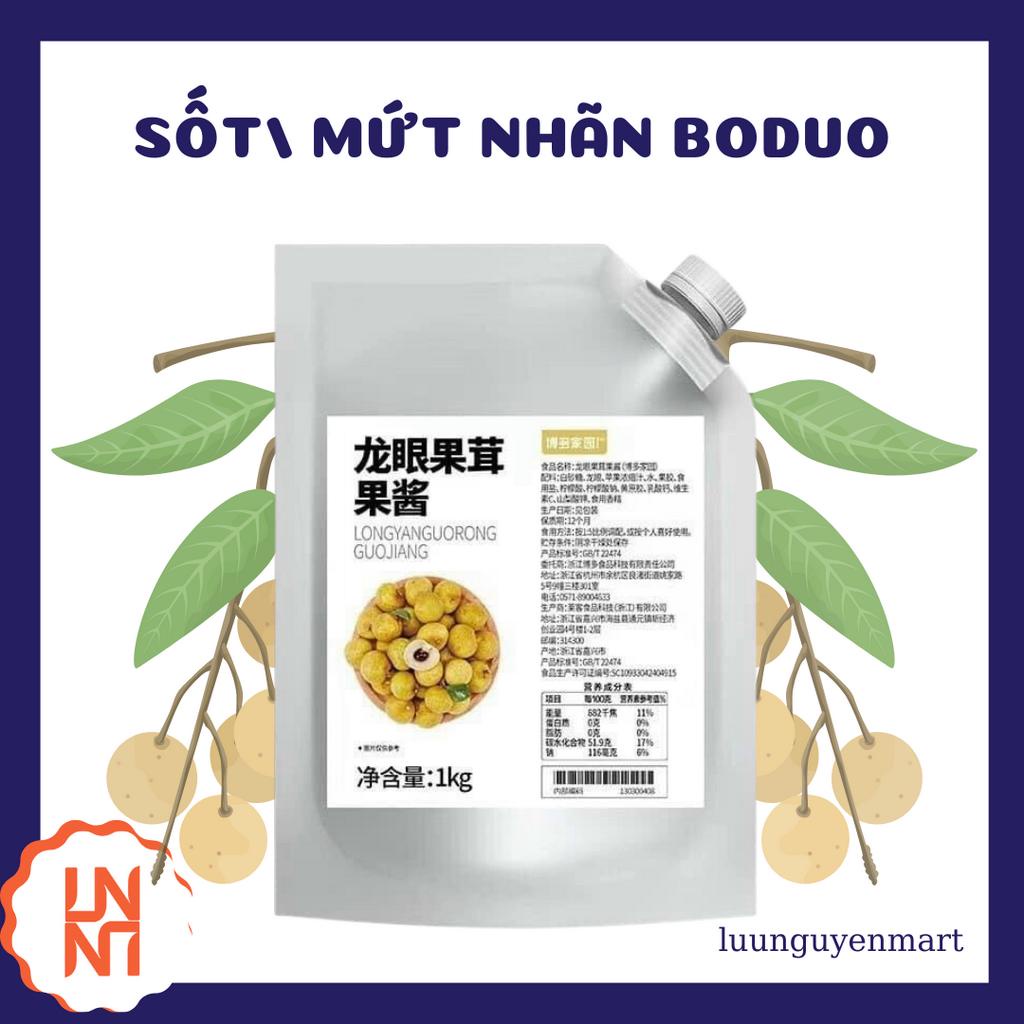 Sốt/ Mứt Nhãn Boduo Túi 1kg - Làm trà nhãn, trà sữa nhãn