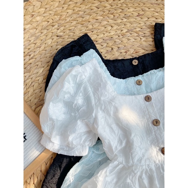 Áo babydoll xẻ 3 màu