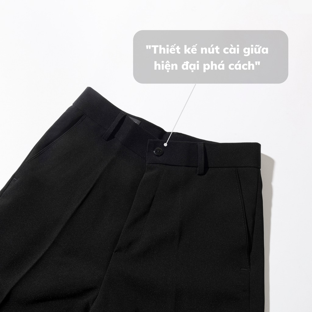 Quần âu nam MANTO ống côn thêu họa tiết vải lụa co giãn,quần tây nam không nhăn không xù 3 màu