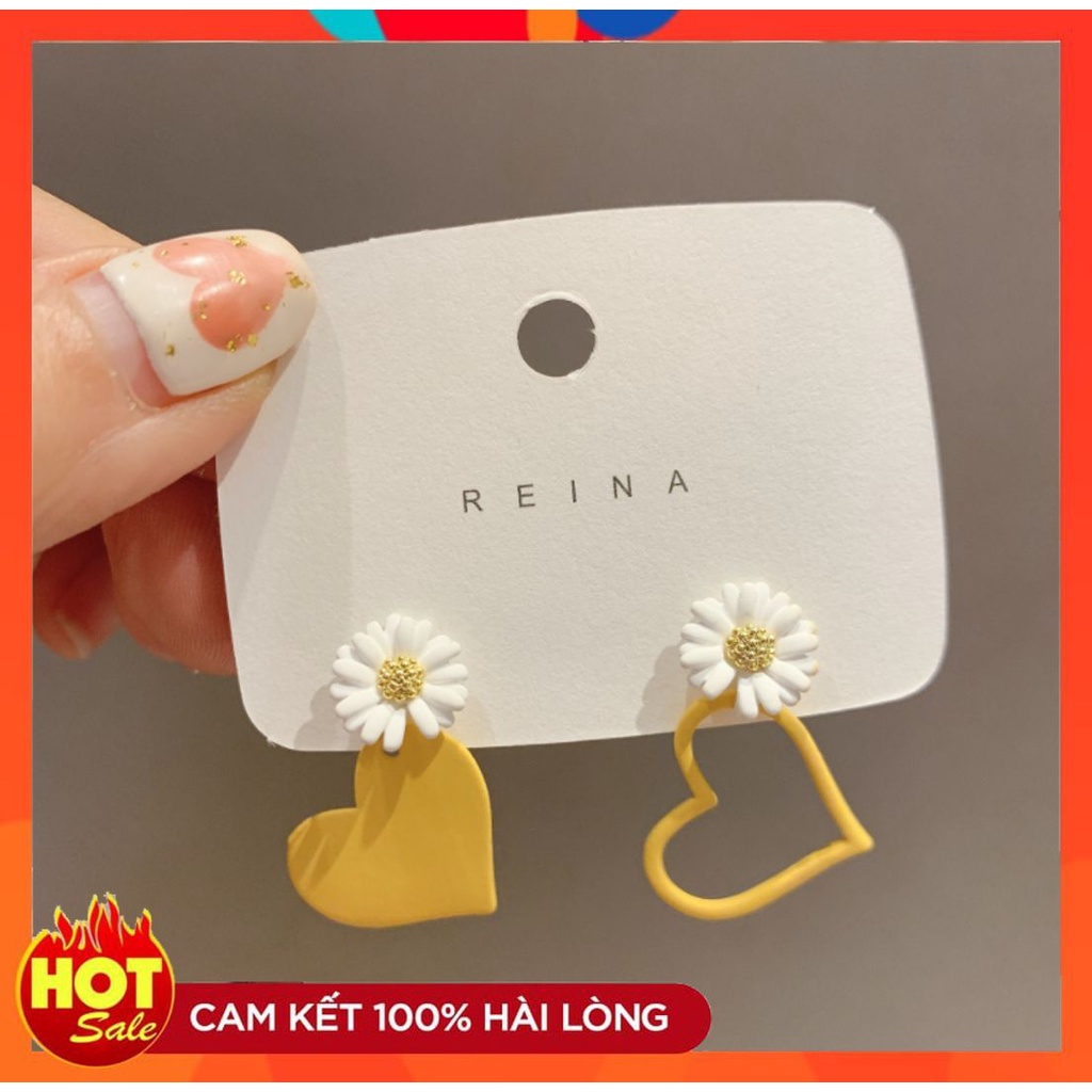 [HOT]  BÔNG TAI KHUYÊN TAI HÌNH TIM HOA CÚC ĐI BIỂN MÙA HÈ THỜI TRANG CÁ TÍNH HÀN QUỐC PHONG CÁCH221BT052