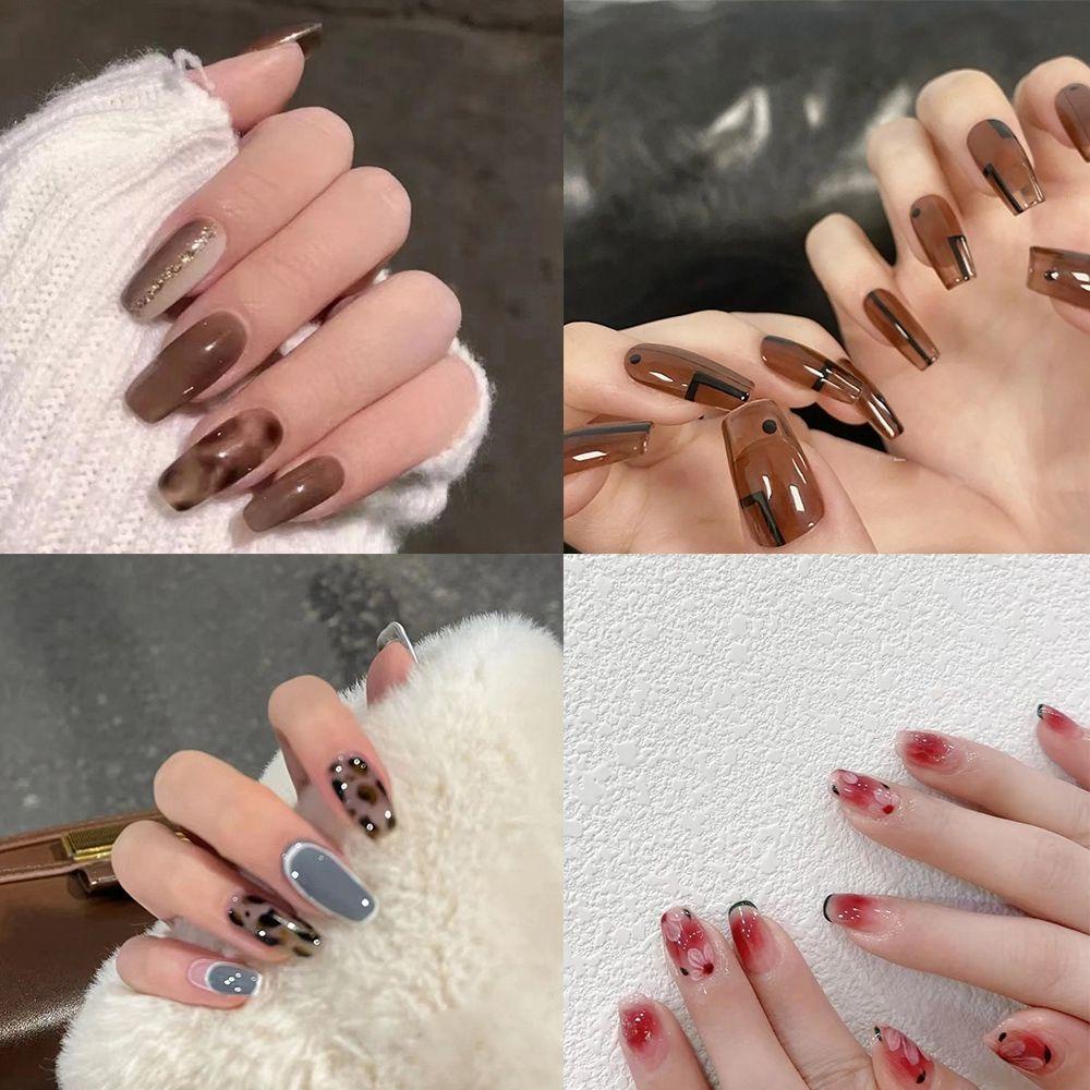 Hộp 24 Móng Tay Giả Lấp Lánh