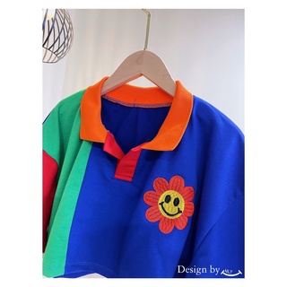 Áo Croptop Polo Phối Màu